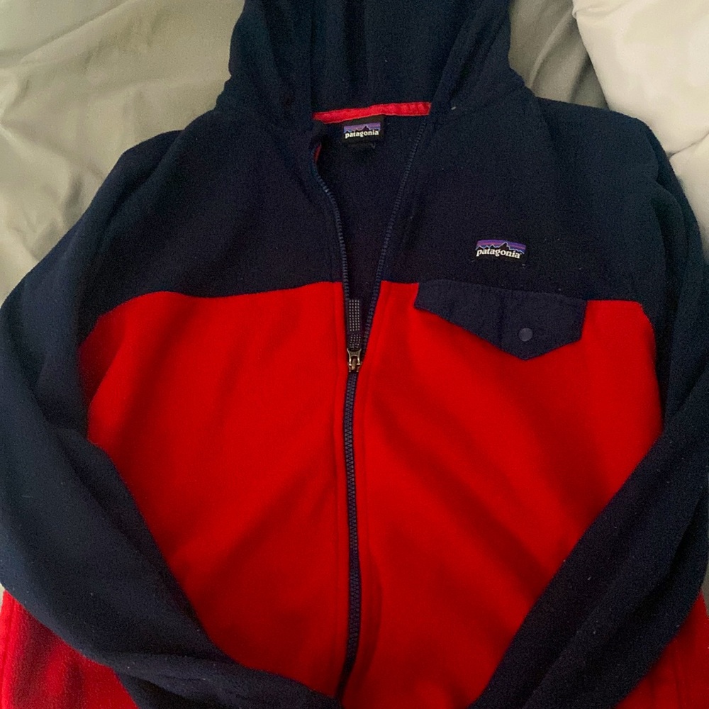 Patagonia youth fleece zip up hoodie